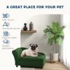 Luxury Dog Bed Soft Foam Couch Hidden Storage Small Green CCS