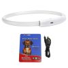 USB Rechargeable LED Dog Collar High Visibility Polymer Fiber Adjustable Safe Night Walking Puppy