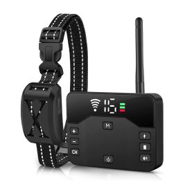 Wireless Electric Dog Fence System Boundary Training Rechargeable No Wire Portable 20-850ft Safe Puppy (Option: WirelessDogFence)