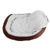 Soft Plush Pet Bed Warm Lounge iMounTEK Cushion Cozy Sleep Nest Non-Slip Base Fluffy Round Rest Pad Small Breed Comfort Support