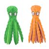 Carton Octopus Toy Set No Stuffing Squeaky Crinkle Bright Colorful Plush Safe Odorless Interactive Durable Chewing Puppy