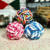 Dog Rope Braided Ball Toy 100 Percent Cotton Fetch Chasing Exercise Medium CCS
