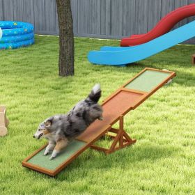 Unbranded — Wooden Dog Agility Seesaw Training Exercise Equipment Weather‑Resistant 83" L 16" W 14" H Gray Teeter Board Obstacle (Option: Orange)