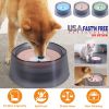 Slow Water Bowl Floating Disk Anti Splash Anti Wet Fur No Mess Clean Hygienic RV Car Travel Puppy
