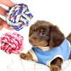 Dog Rope Braided Ball Toy 100 Percent Cotton Fetch Chasing Exercise Medium CCS