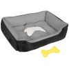 High Grade Plush Dog Bed Fluffy Cotton Filling Odorless No Static Non Slip Bottom Machine Washable Bonus Toy