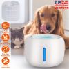 Dog Water Fountain Free Fall Stream Quiet Pump Filtered Visible Level Protection Fresh Clean Oxygen Rich Safety Puppy