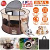 Foldable Pet Travel Tent Playpen Detachable 360 Mesh Breathable Waterproof Scratch Resistant Secure Outdoor Indoor Puppy