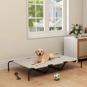 PawaHut Elevated Dog Bed Canopy Water-Repellent UV-Resistant Breathable Mesh Portable Outdoor Kennel (Option: Defaulttitle)