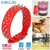 Spiked Dog Collar Adjustable PU Leather Protection Soft Skin Friendly Puppy Studded Skin-Friendly