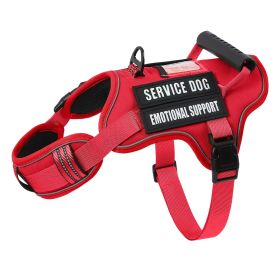 Tactical Service Dog Harness No Pull Adjustable Reflective Vest CCS (Specification: Red/L)
