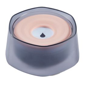 Slow Water Bowl Floating Disk Anti Splash Anti Wet Fur No Mess Clean Hygienic RV Car Travel Puppy (Option: Pink)