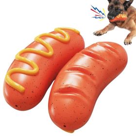PPOKEl Dog Toy Aggressive-Chewers Tough TPR Noise Maker (Color: Orange)
