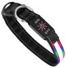 LED Dog Collar 9 Colors Rechargeable Waterproof Adjustable Visible Puppy Safety Light-Up Medium