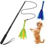 Extendable Dog Flirt Pole Interactive Tug Toy Long Nylon Rope Aluminum Alloy Training Obedience Endurance
