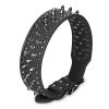 Spiked Dog Collar Adjustable PU Leather Protection Soft Skin Friendly Puppy Studded Skin-Friendly