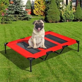 Bed Dog Elevated Fabric So-Skid Feet XXL 110 Pounds Carry Bag (Color: Red)