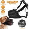 Dog Muzzle Adjustable Mesh Soft Fabric Long Snout Training Tool Anti-Biting CCS