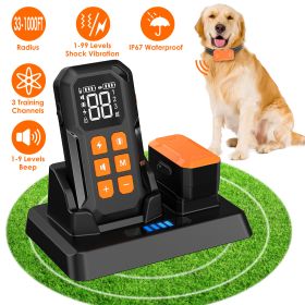 Wireless Dog Fence System GPS Tracker No Shock Collar Boundary Safe Real Time Monitoring Puppy (Option: 2Collar)