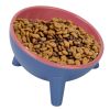 Raised Tilted Dog Food Bowl Elevated Anti Vomiting Easy Swallow PET Material Dishwasher Safe Food Grade Puppy
