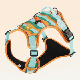 Dog Chest And Back Reflective Commuter Hand Holding Rope Harness (Option: Orange-S)
