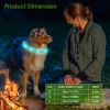 USB Rechargeable LED Dog Collar Light-Up Polymer Fiber Safety 3 Flash Modes CCS