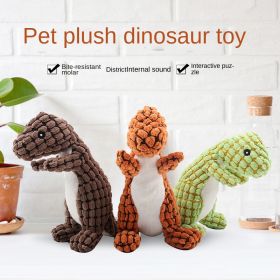 Screaming Plush Vocal Dental Dog Toy Interactive Noise Maker Rubber Nubs CCS (Color: Orange)