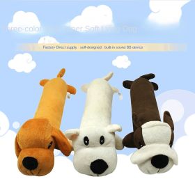 Pet Life Vocal Squeaky Plush Dental Dog Toy Interactive Rubber Nubs Flossing (colour: yellow dog)