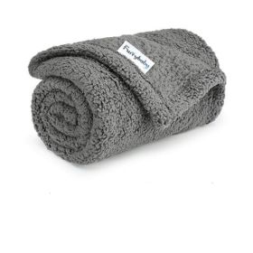 Blanket Fluffy Warm Bed Soft Fleece Plush Sleeping Travel Dog Throw (Color: Gray, size: XXL)