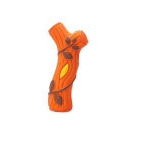 Squeaky Branch Fetch Play Latex Rubber Dog Toy Chew Interactive (Color: Red)