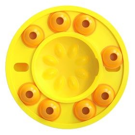 Dog Puzzle Toys Slow Feeder Interactive Food Dispenser Slowly Eating Non-Slip Bowl Training (Color: yellow)