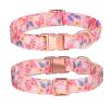 Unbranded — Dog Collar Breathable Cotton Adjustable Everyday Fit Lightweight Flower Pattern Design