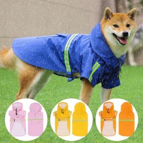 Dog Raincoat PU Waterproof Outdoor Reflective (colour: Yellow, size: 4XL)
