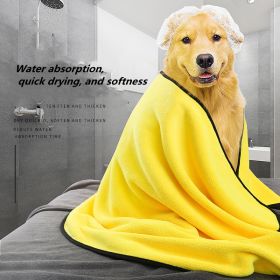 Thick Microfiber Dog Towel Super Absorbent Quick Drying Soft Comfortable Safe Odorless Machine Washable Hook Design (size: 70x140CM)