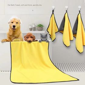 Thick Microfiber Dog Towel Super Absorbent Quick Drying Soft Comfortable Safe Odorless Machine Washable Hook Design (size: 50x100CM)