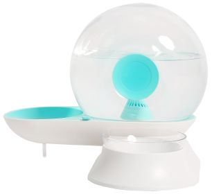 Pet Life Auto-Myst Snail Shaped 2-in-1 Automated Gravity Filtered Water Dispenser Food Bowl (Color: Blue)