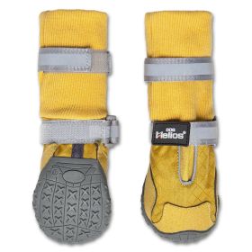 Dog Helios 'Traverse' Premium Grip High-Ankle Outdoor Boots Paw Protection (Color: yellow, size: medium)