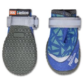 Pet Life Dog Helios Surface Shoes Premium Grip Performance Rugged Rubber Soles (Color: Blue, Size: X-Small)