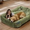 Vacqueen Human Dog Bed Giant Washable Lounger Large Pet Sleeping Cushion Portable Comfort Nest for Adults and Pets