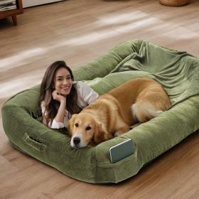 Vacqueen Human Dog Bed Giant Washable Lounger Large Pet Sleeping Cushion Portable Comfort Nest for Adults and Pets (style: 5 Pack)