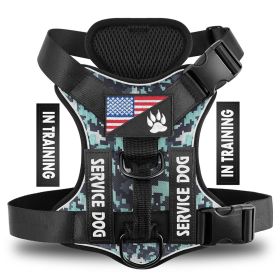 Dog Harness Polyester Reflective Breathable Working Dog Vest CCS (Specification: Camouflage colour/M)