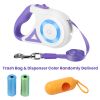 Retractable Dog Leash 16ft Spotlight RGB Light Safety Lock Non-Slip Durable Night Walking Puppy