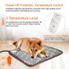 Pet Heating Pad Waterproof Electric Heated Mat with Adjustable Temperature and Chew Resistant Cord Safe Indoor Warmth