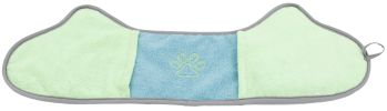 Pet Life Bryer 2-in-1 Hand-Inserted Microfiber Grooming Towel Brush Chenille Absorbent Rubber Bristles