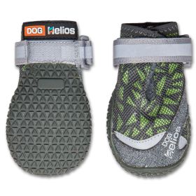Pet Life Dog Helios Surface Shoes Premium Grip Performance Rugged Rubber Soles (Color: Green, Size: small)