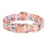 Unbranded — Dog Collar Breathable Cotton Adjustable Everyday Fit Lightweight Flower Pattern Design