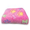 Soft Fluffy Cartoon Pattern Dog Blanket High Quality Warm Comfortable Pet Mat Lightweight Cozy Bed Couch Travel Pet Supply for Dogs Cats