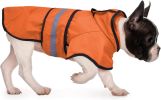 Pet Life Waterproof Reflective Raincoat Adjustable Strap Lightweight Slicker Hooded Jacket Dry Visible Outdoor Walking Gear