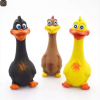 Hiphoppet Latex Dog Chew Toy Squeaky Interactive Duck Shape CCS