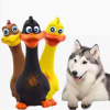 Hiphoppet Latex Dog Chew Toy Squeaky Interactive Duck Shape CCS